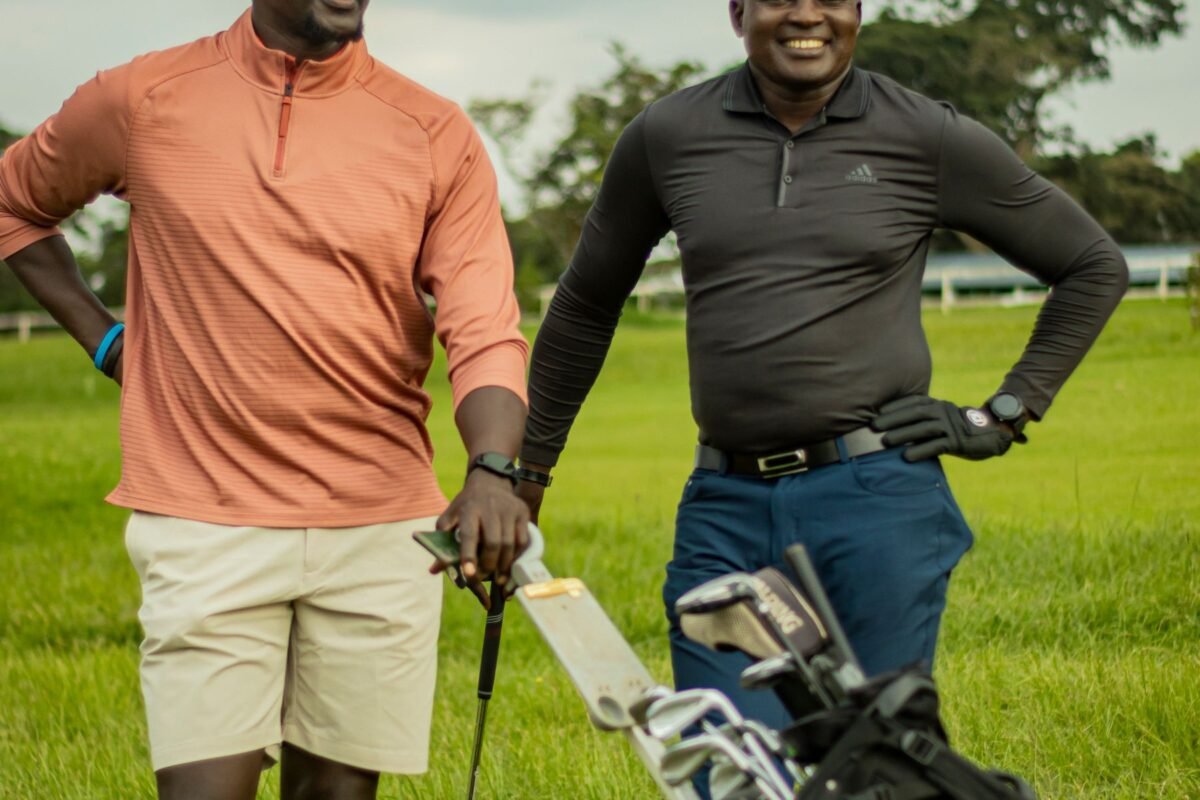 Two players walking a course together