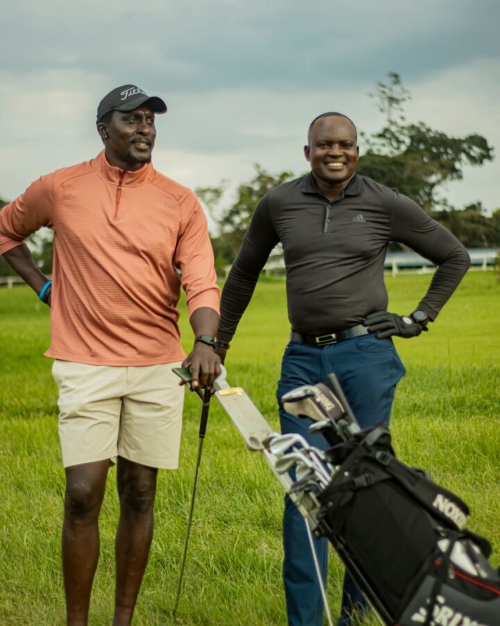 Two players walking a course together